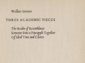 Three academic pieces