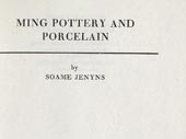 Ming pottery and porcelain