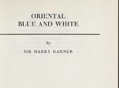 Oriental blue and white