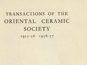 Transactions of the Oriental Ceramic Society