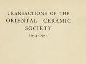 Transactions of the Oriental Ceramic Society
