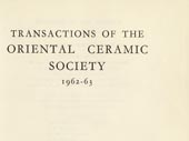 Transactions of the Oriental Ceramic Society