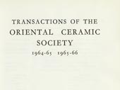 Transactions of the Oriental Ceramic Society